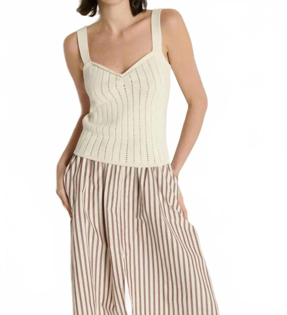 NEW CENTRAL PARK WEST cali sweater tank top in porcelain